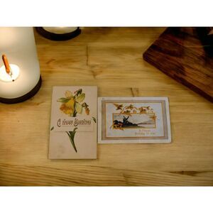 Postcards Birthday Vintage Early 1900"s  Set of 2